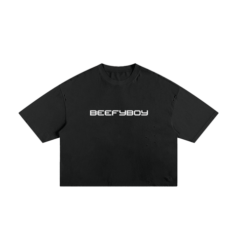 Destroyed Logo Cropped Tee