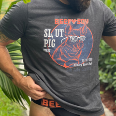 Camiseta con gráfico de cerdo SL, UT