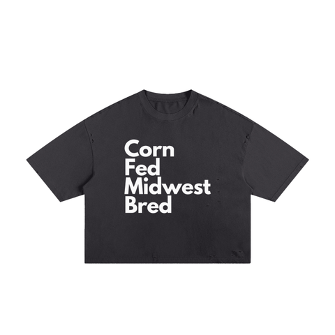 Destroyed Midwest Cropped Tee